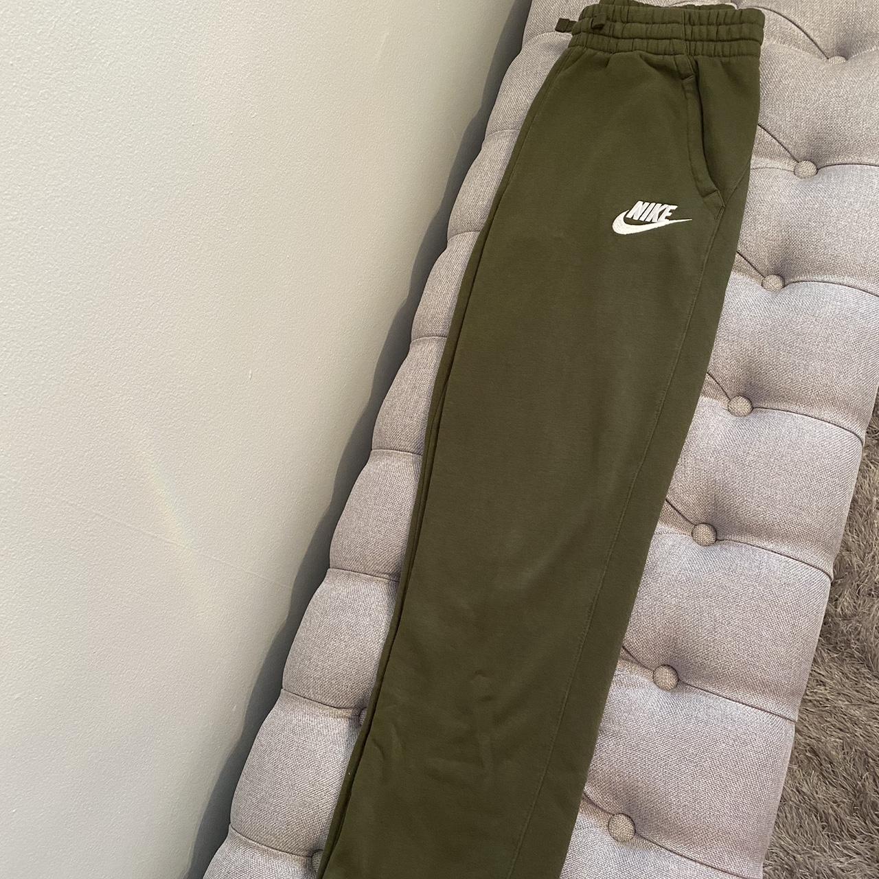 nike dark green sweat pants women’s XS kids XL Depop