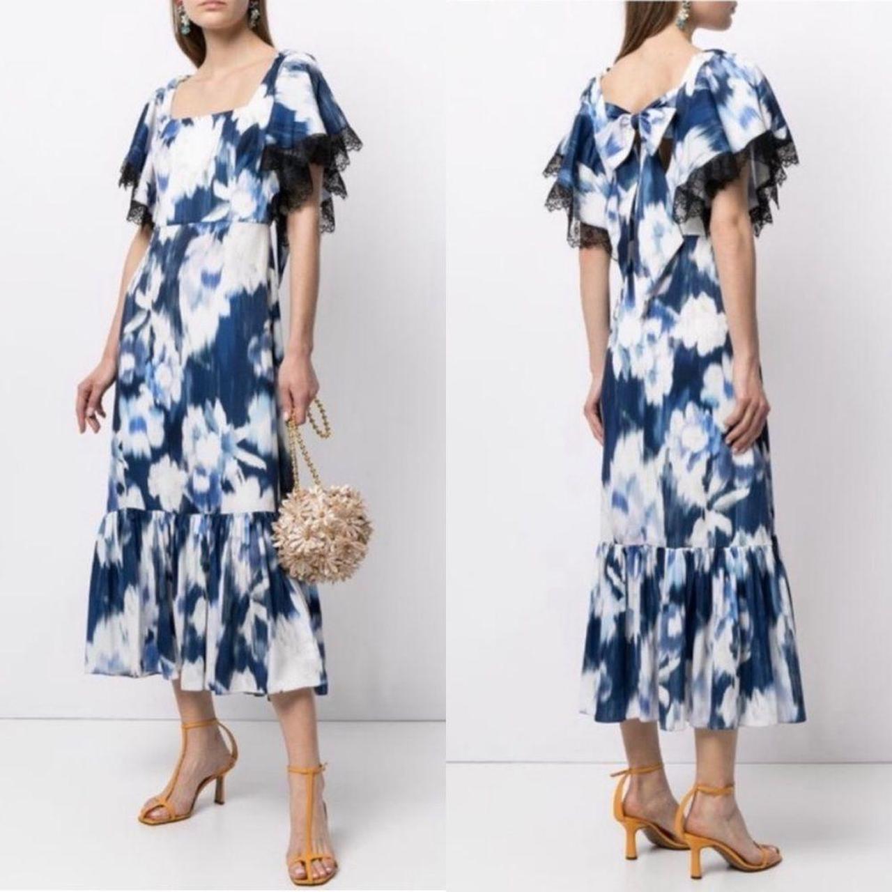 Sachin & Babi Camryn Dress - Blue Ikat hot Floral