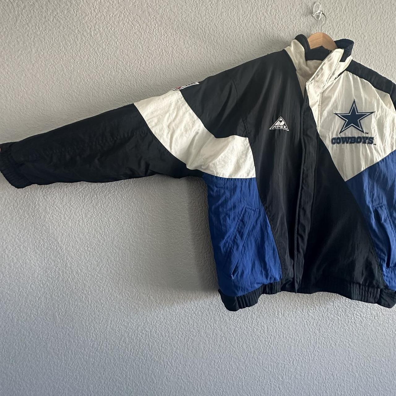 Apex, Jackets & Coats, Vintage Nfl Dallas Cowboys Apex One Stars Pro Line  Full Zip Up Jacket Size Xl