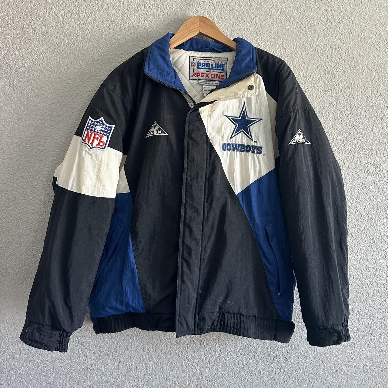 Vintage Dallas Cowboys puffer jacket. Full zip and - Depop