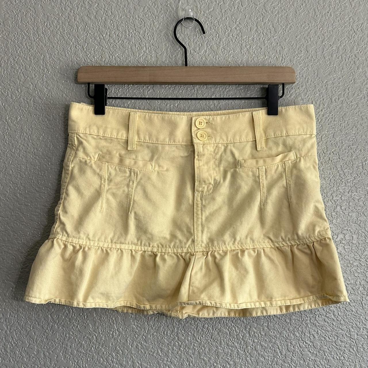 Ruffle hem outlet yellow skirt