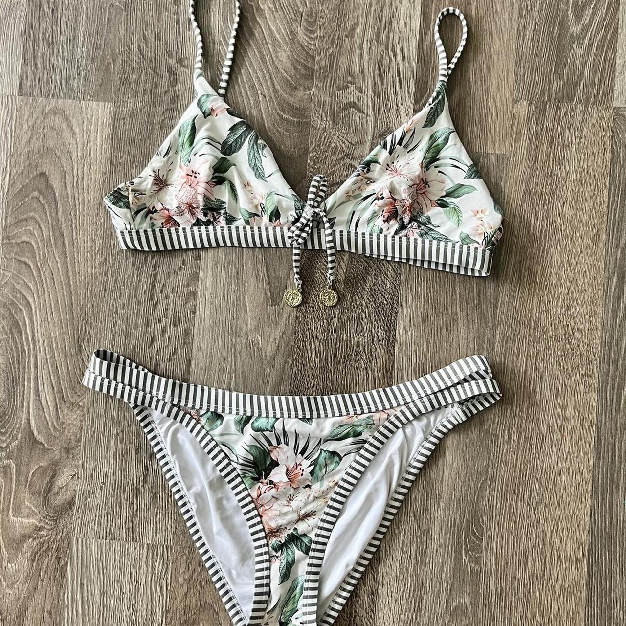 kaiami swim floral two piece bikini… beautiful set... - Depop