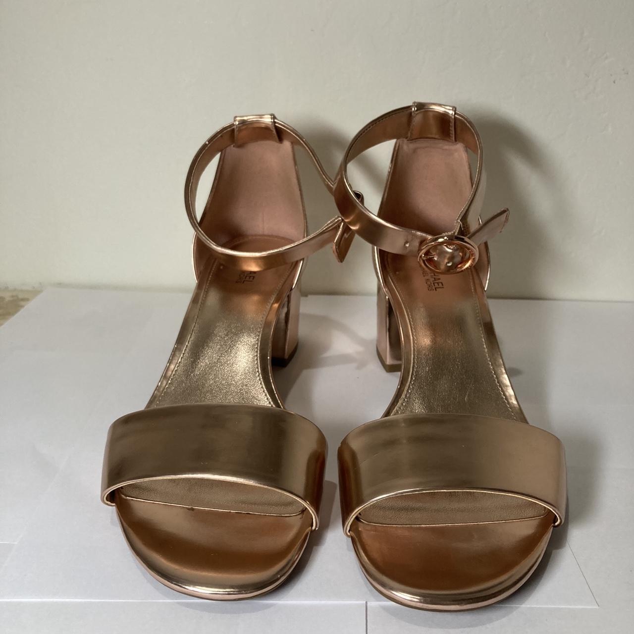 Michael kors rose gold sales heels