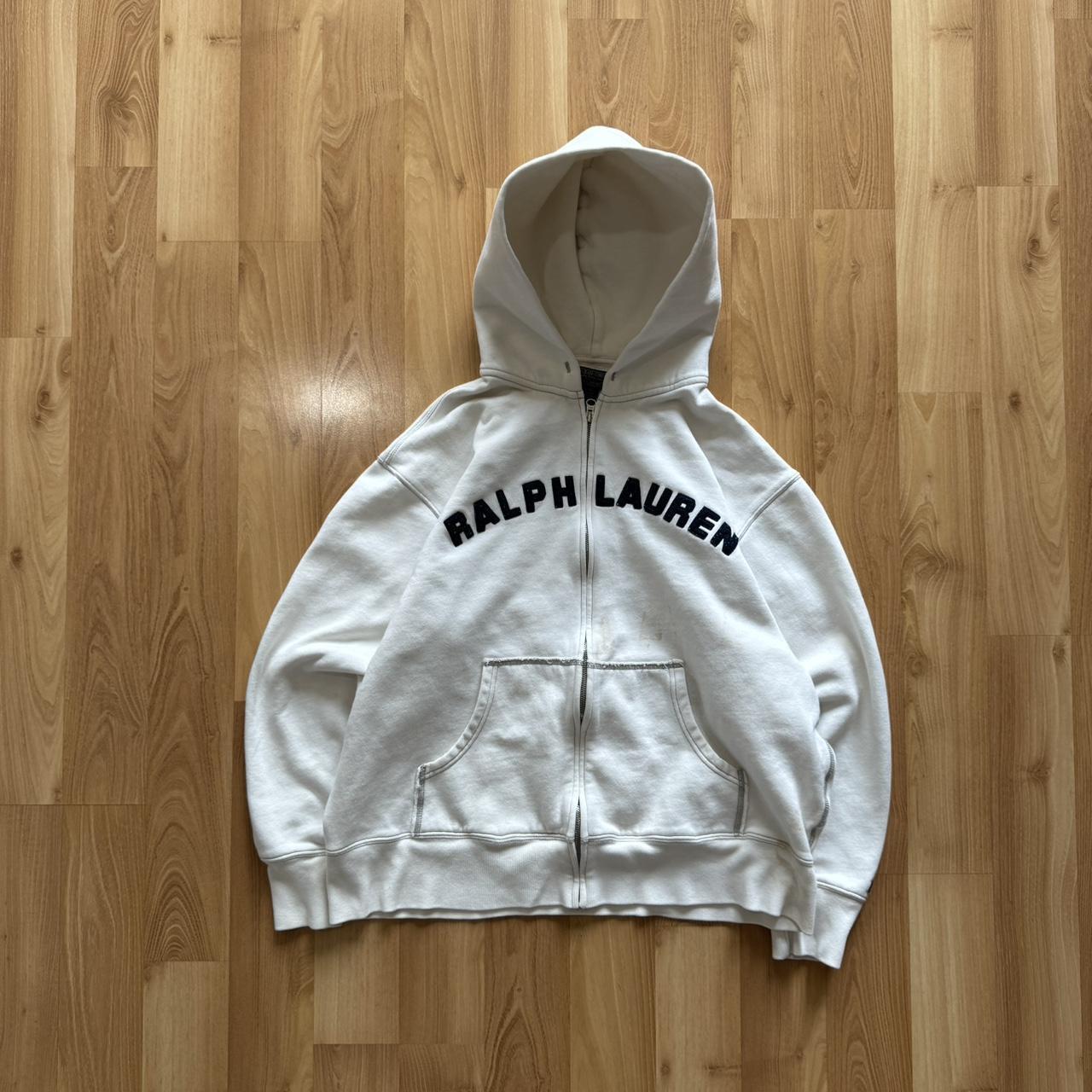 Y2K Polo Ralph Lauren Hoodie White Polo Zip up | Depop