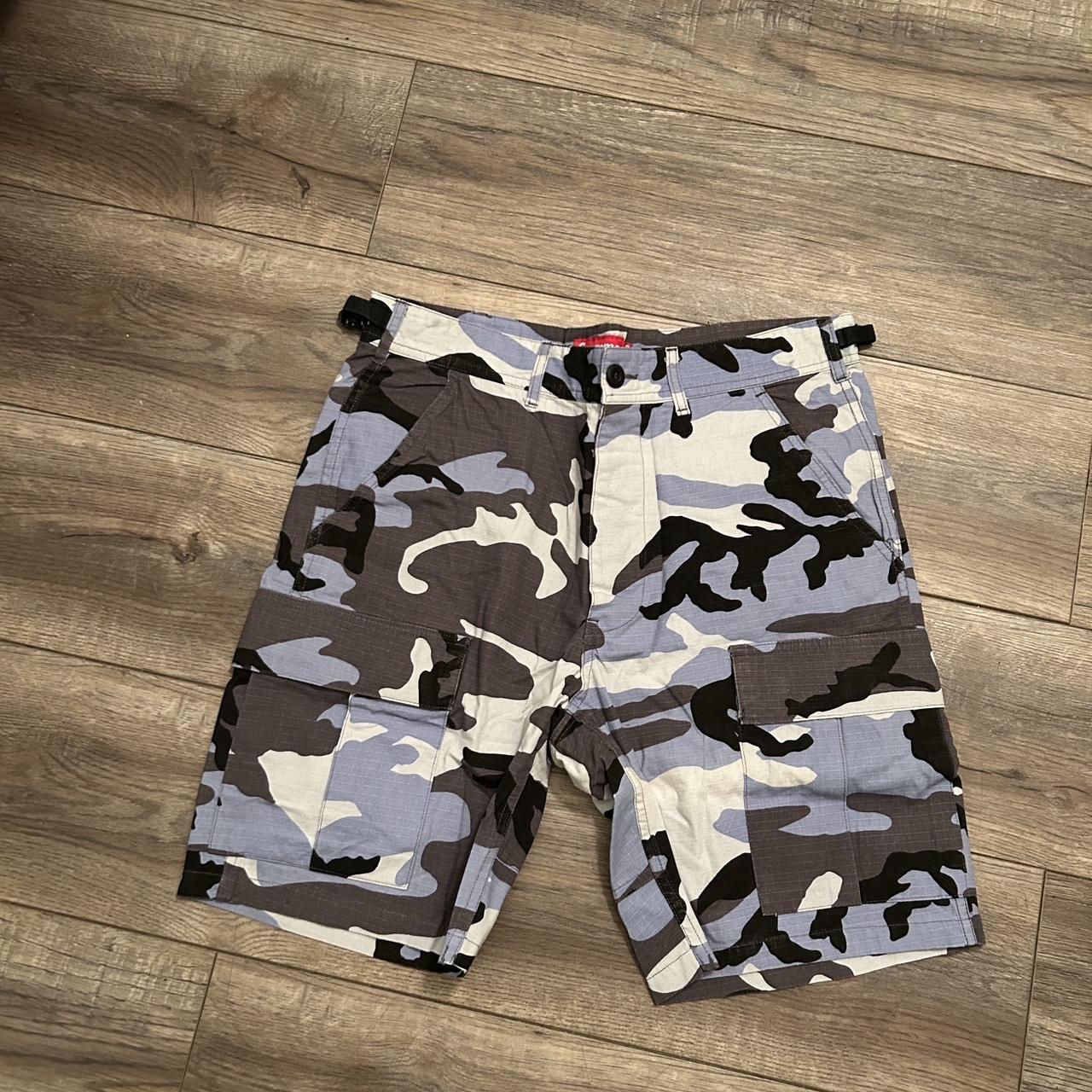 Supreme best sale camo shorts