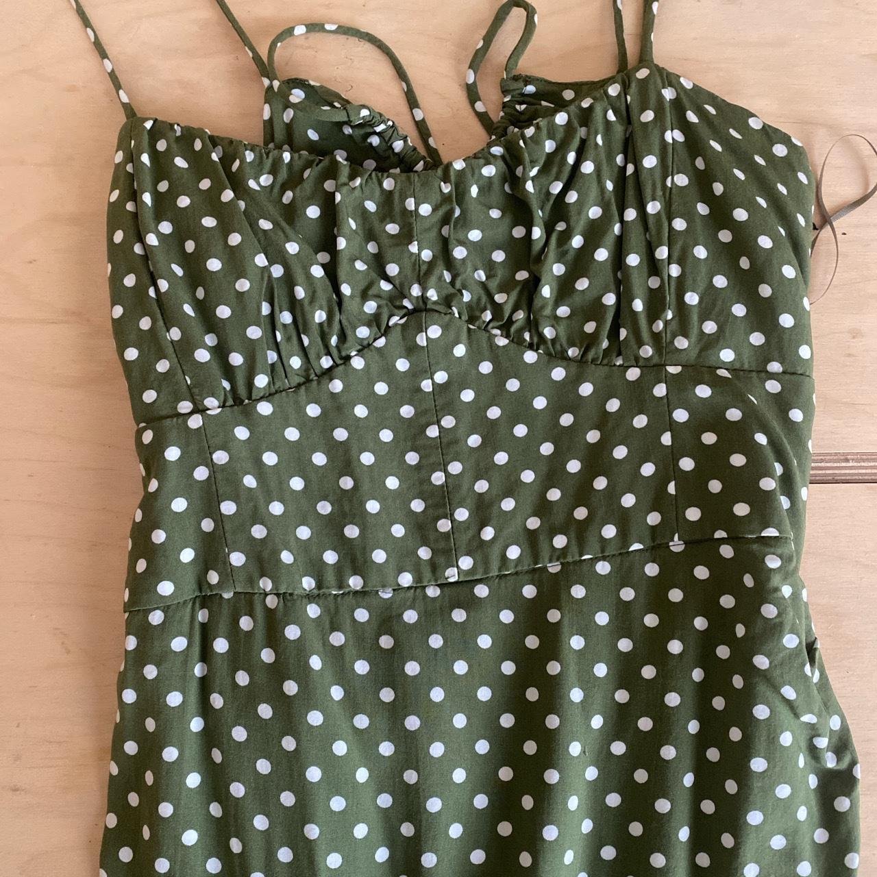 Zara polka dot print corsetry inspired Depop