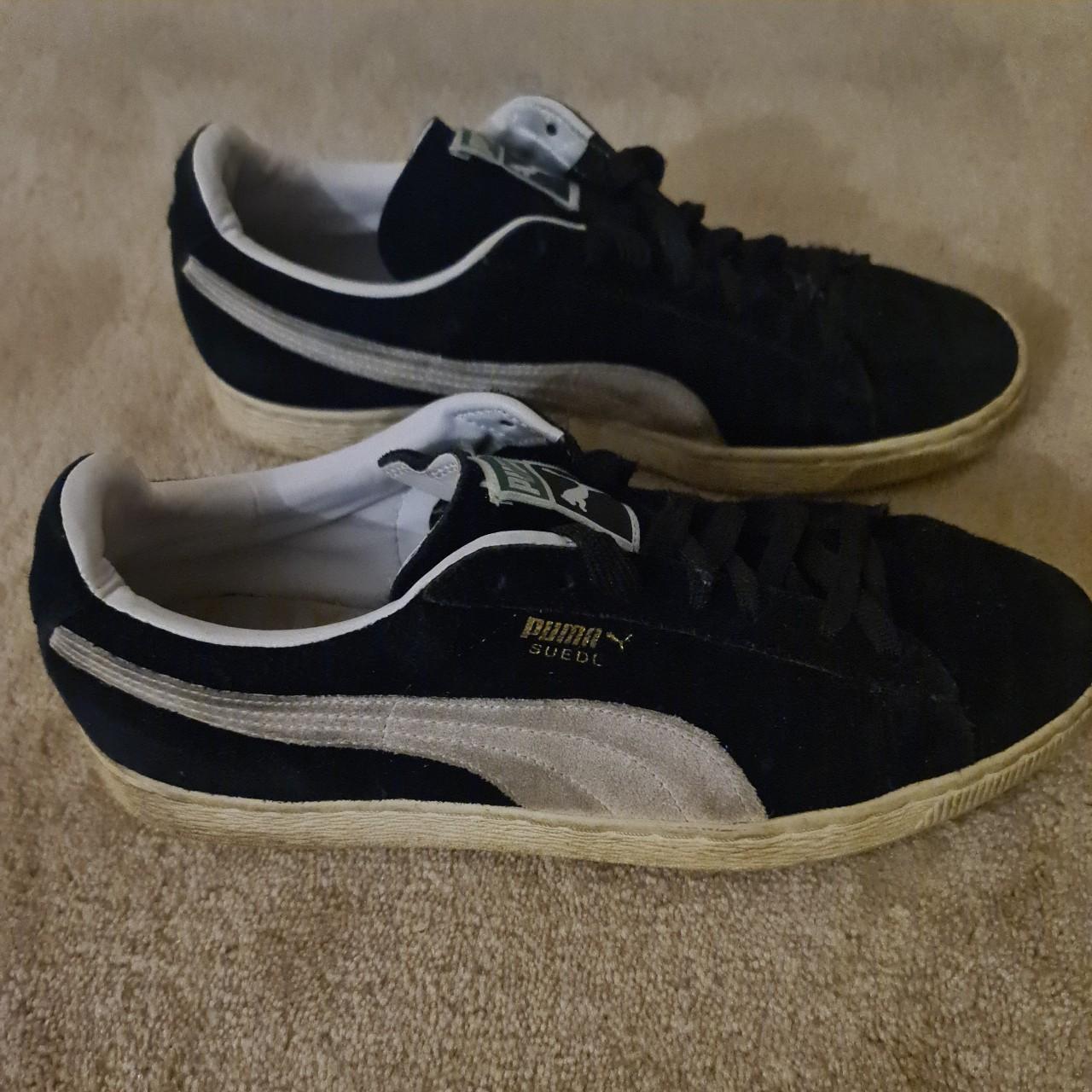 Puma Suede Trainer Low Black Size UK 10 - Depop