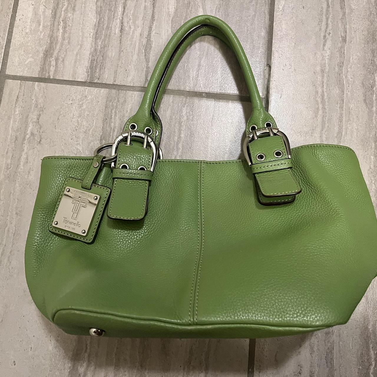 Lovely lime green Tignanello purse Has magnetic and. Depop