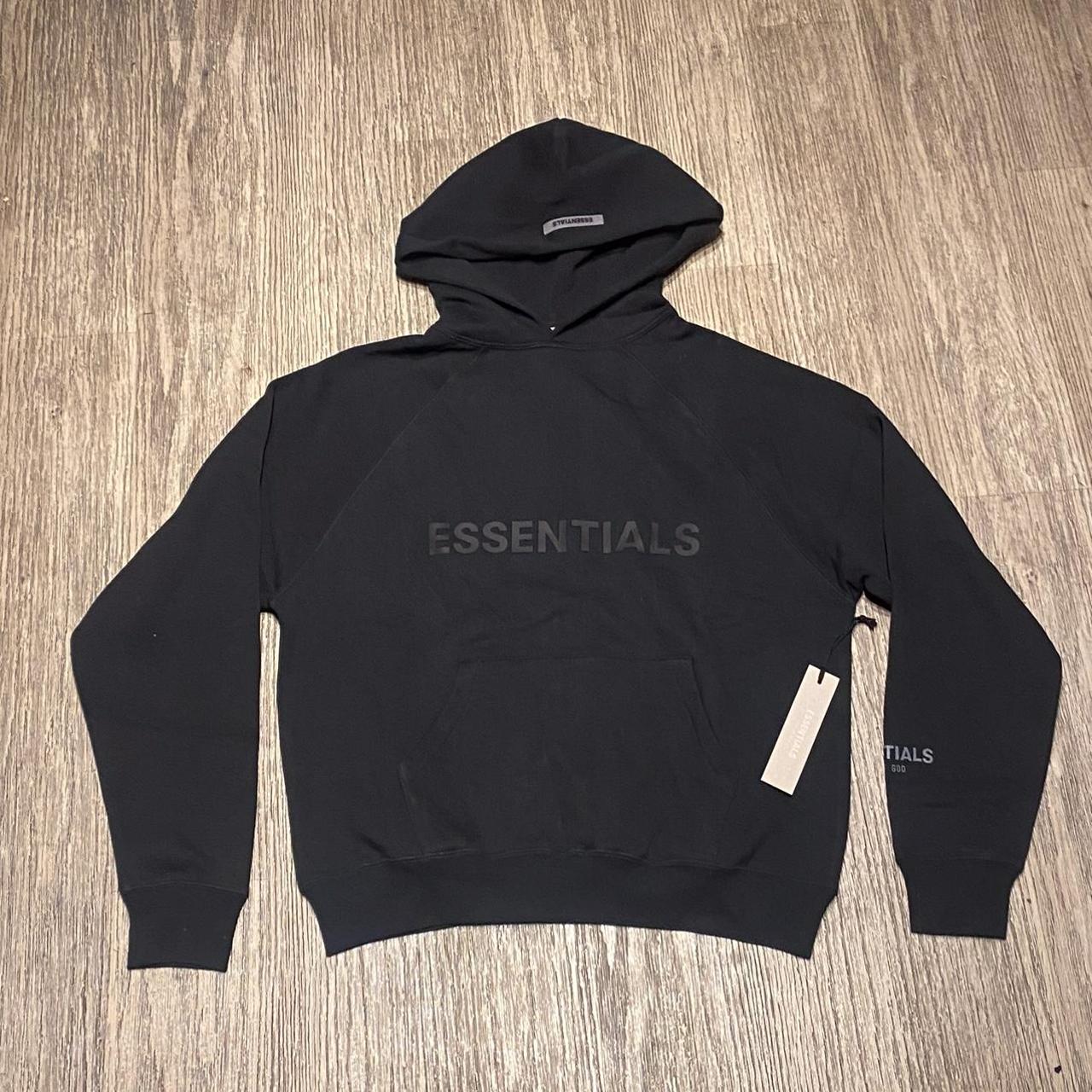 AUTHENTIC ESSENTIAL FEAR OF GOD HOODIE BLACK(XS) New... - Depop