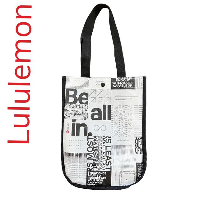 Lululemon The Rest is Written Tote Bag Black White - Depop