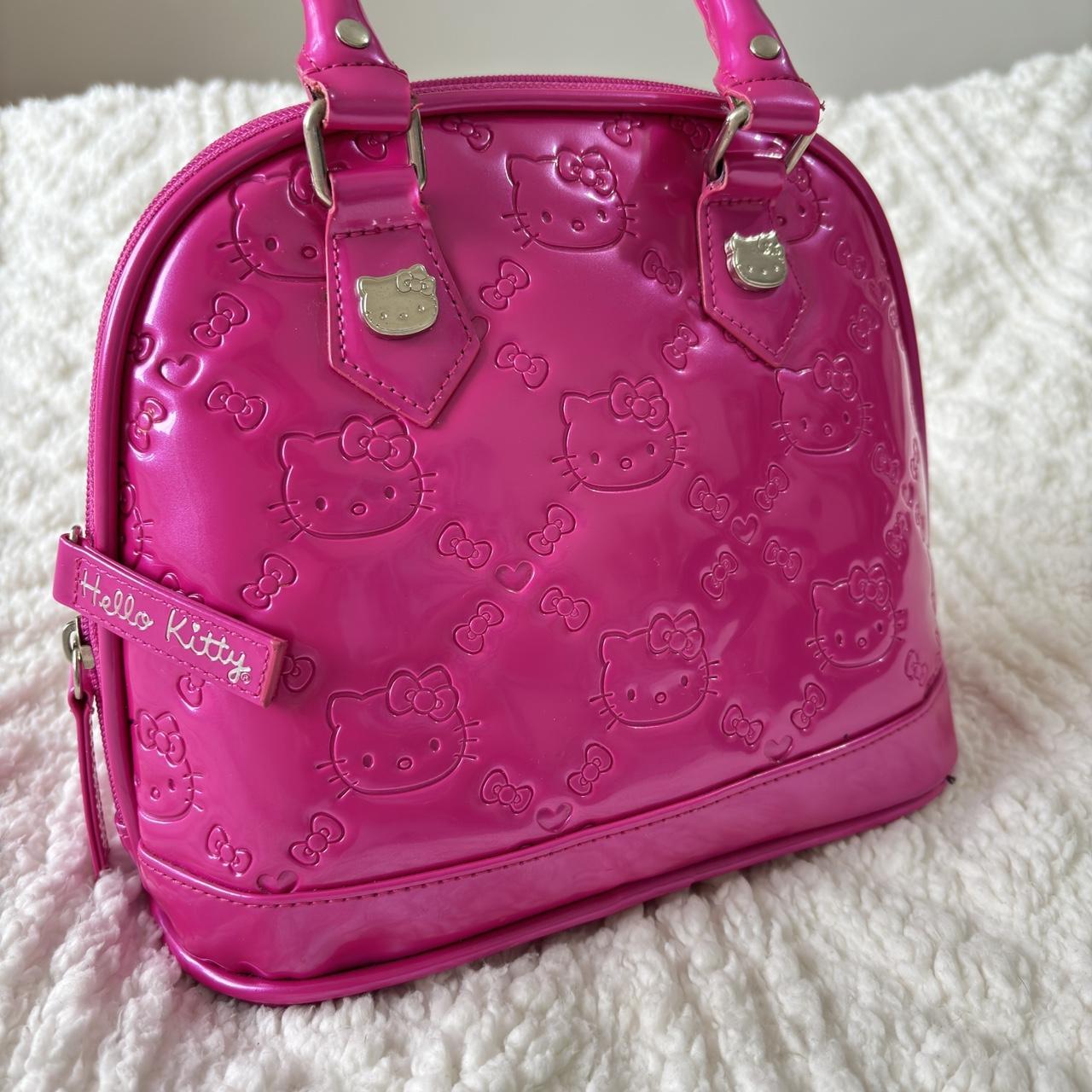 Rare LoungeFly Sanrio Hello Kitty outlet Pearl Pink Patent Leather Handbag