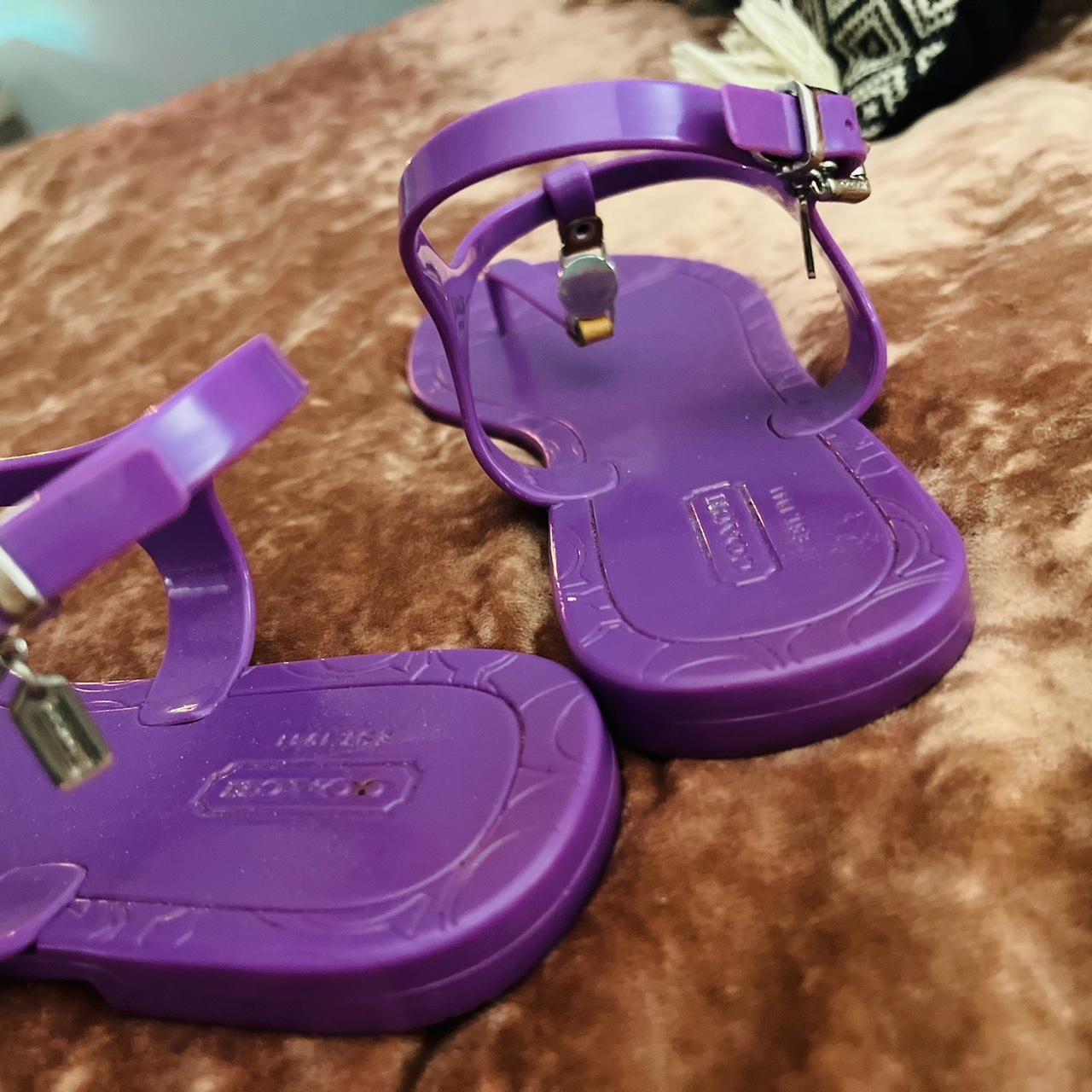 Gently used Coach Piccadilly Jelly Sandals Purple Depop