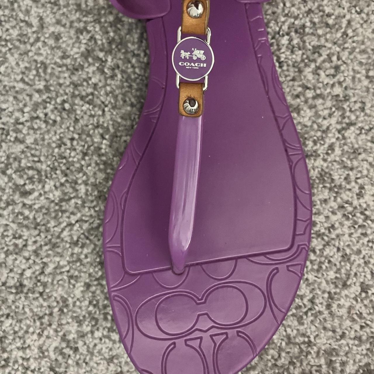 Gently used Coach Piccadilly Jelly Sandals Purple Depop