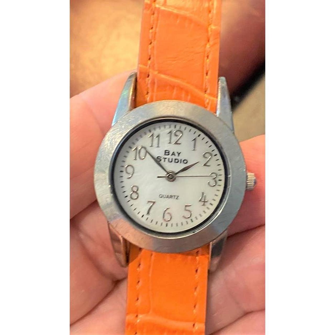 Bay Studio Lady s Silver Tone Watch with Peach Depop