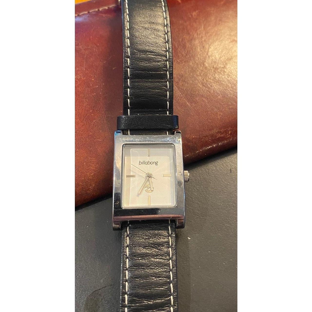 Women's 24mm Silver Tone Billabong Watch, Black... - Depop