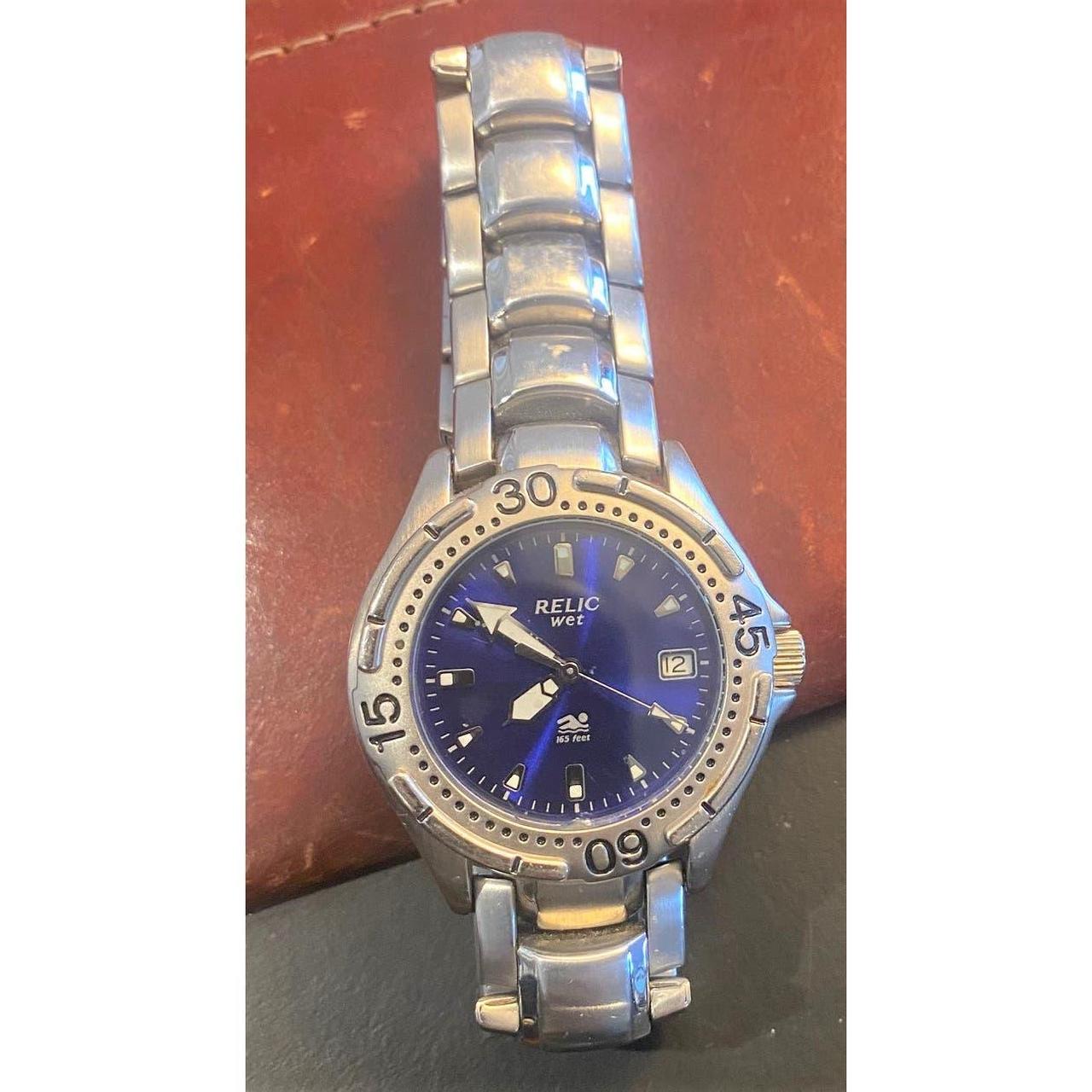 Men s 40mm Silber Tone Relic Wet Watch ZR11589 WR Depop