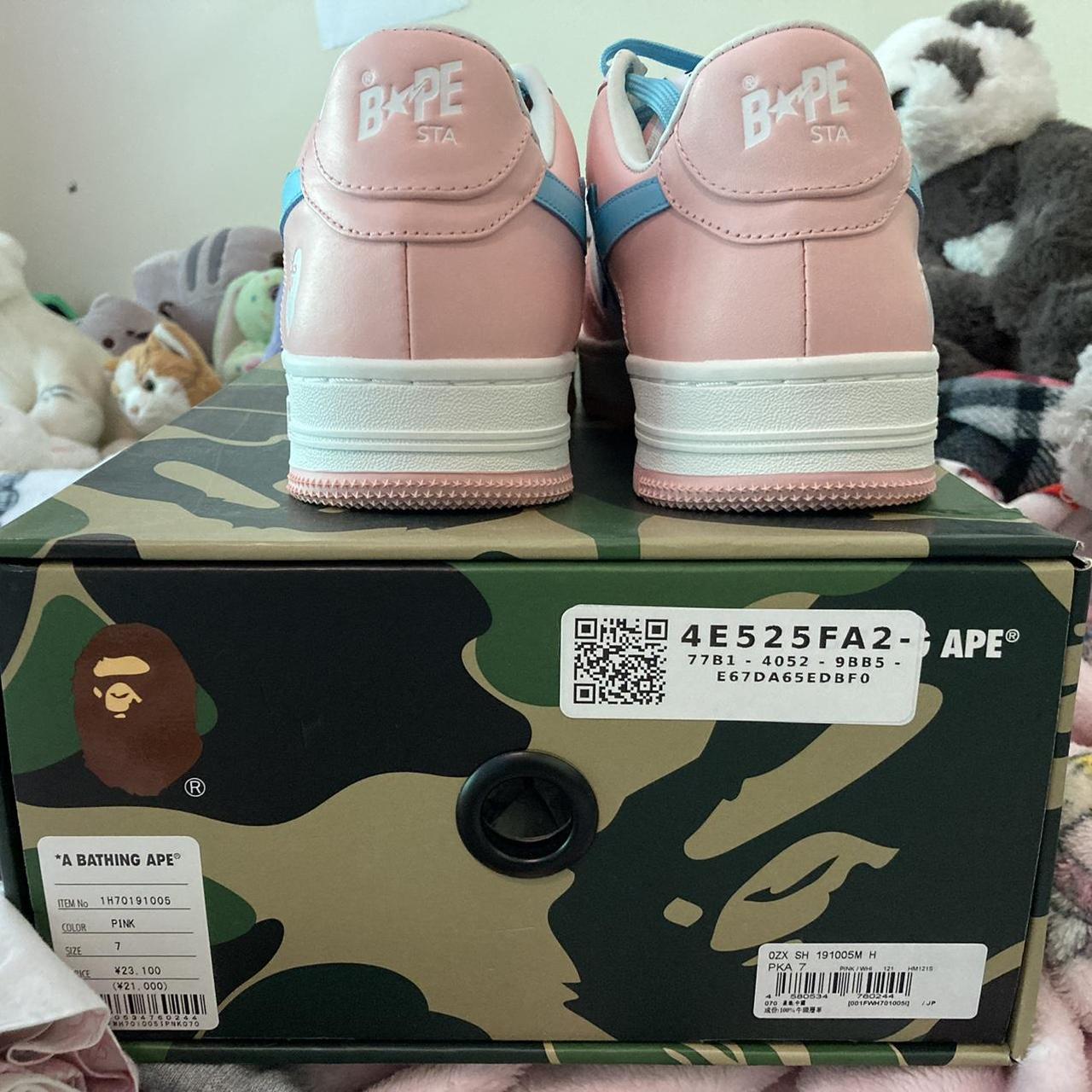 A Bathing Ape Bape Sta Pastel Pink / Blue US Men's | Depop