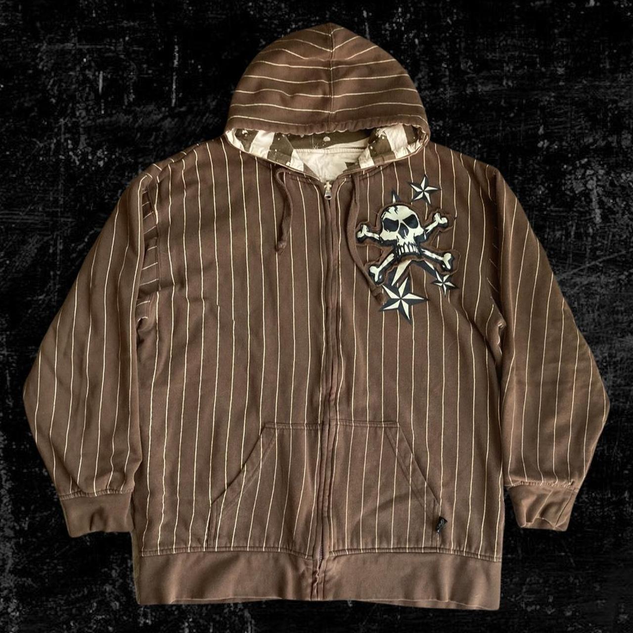 Mens affliction style reversible long sleeve full... - Depop