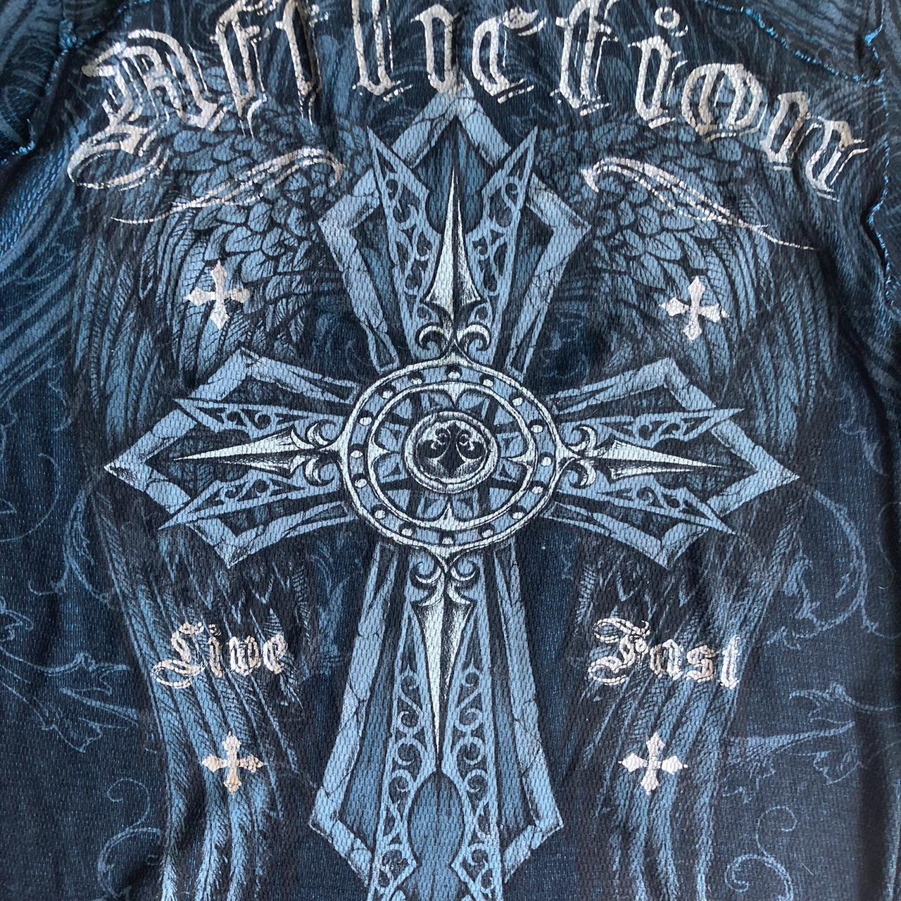 Mens affliction long sleeve reversible thermal tee... - Depop