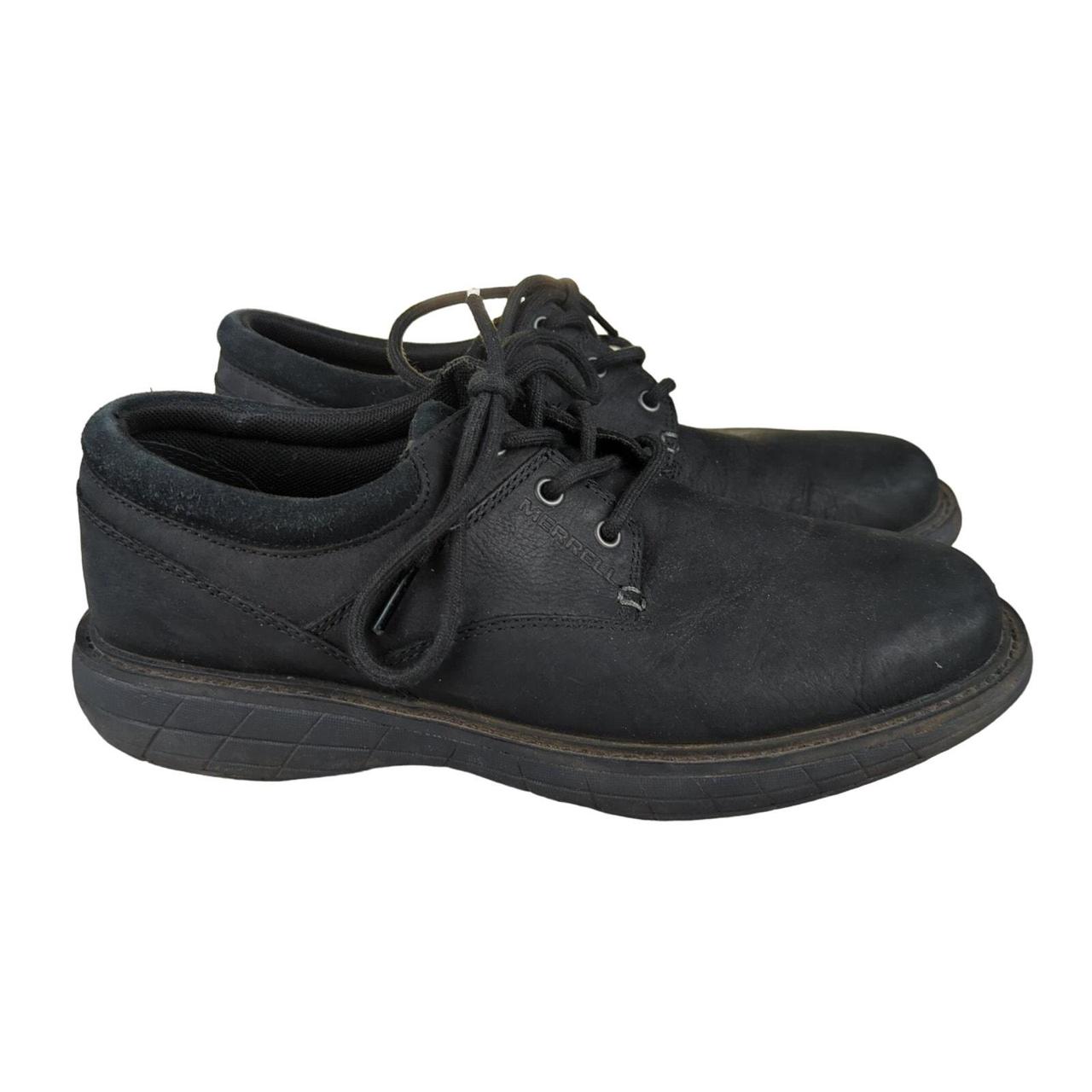 Merrell World Vue Lace Up Black Leather Casual Depop