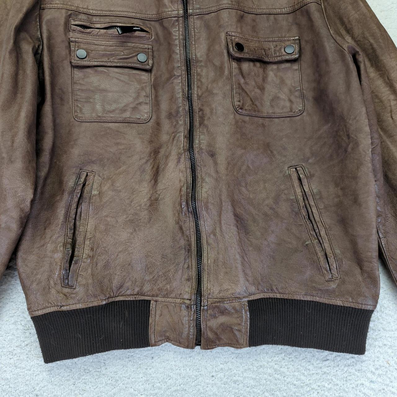 Preloved Men's Bomber Jacket - Brown - L – Black … - image 7