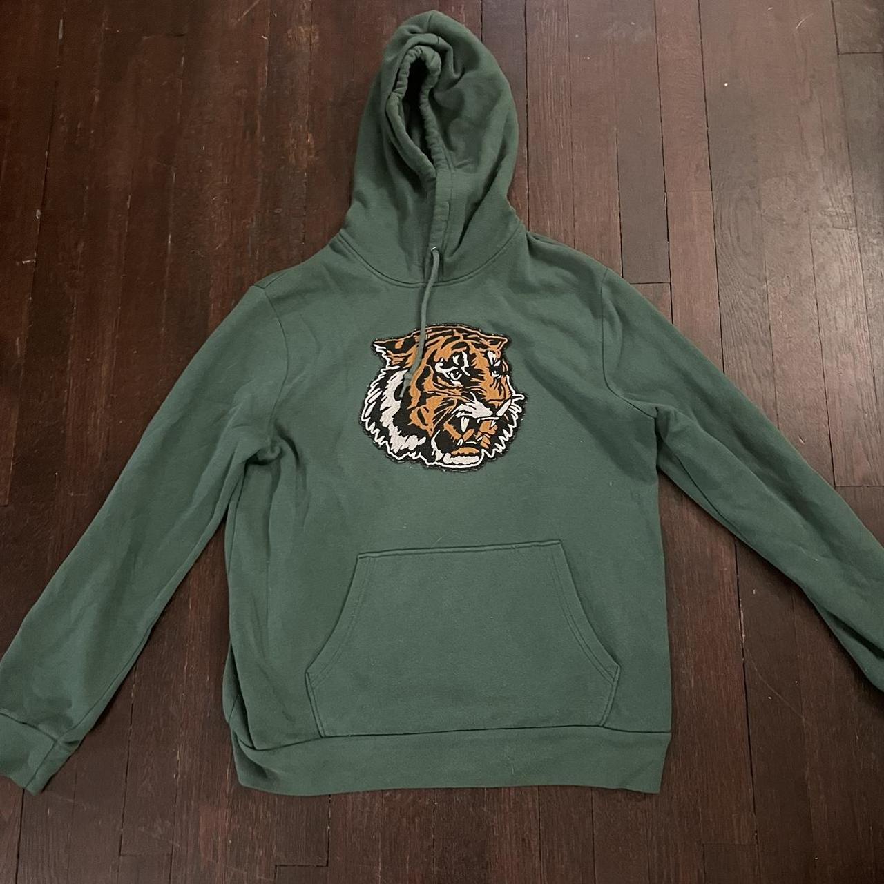 Men's Green and Tan Hoodie | Depop