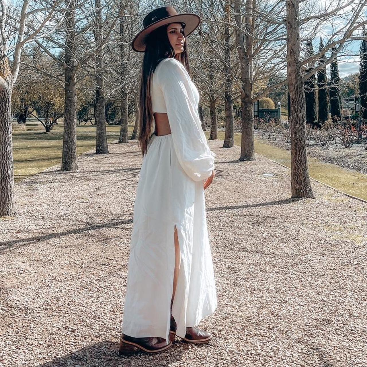 burnt orange cotton dress