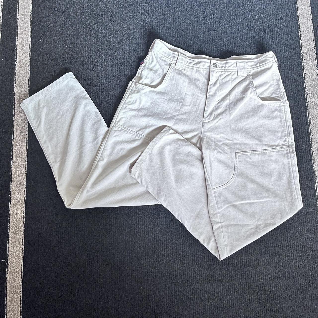 LL BEAN CREAM DOUBLE KNEES, GOOD CONDITION JUST SOME... - Depop