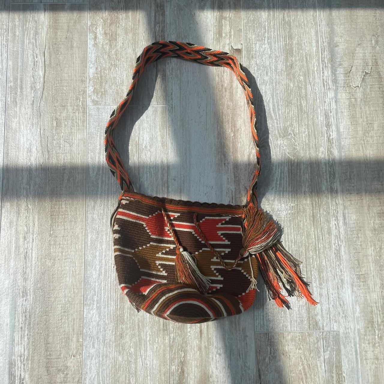 Women's Orange and Brown Bag | Depop