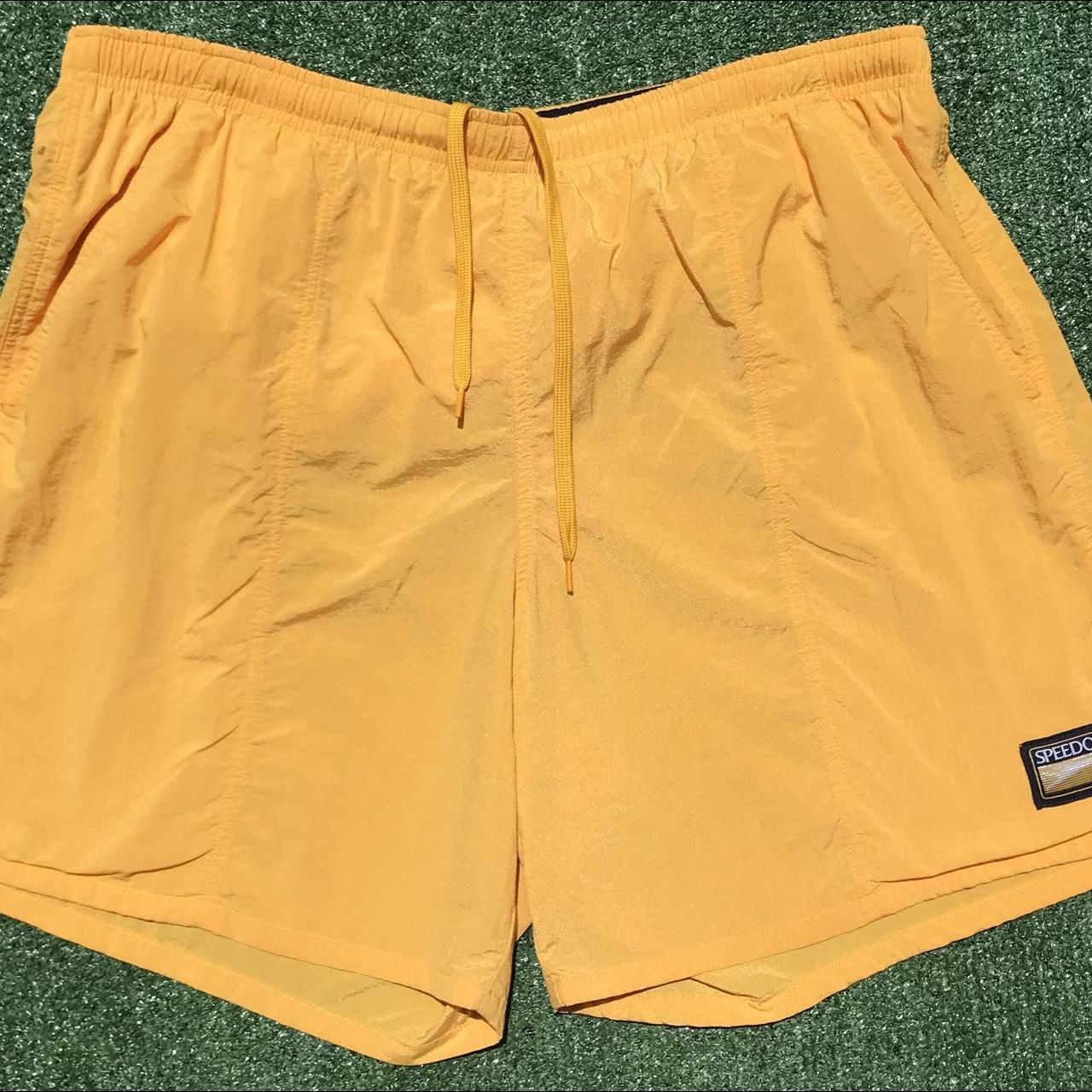 Speedo Men's Yellow Swimbriefsshorts Depop