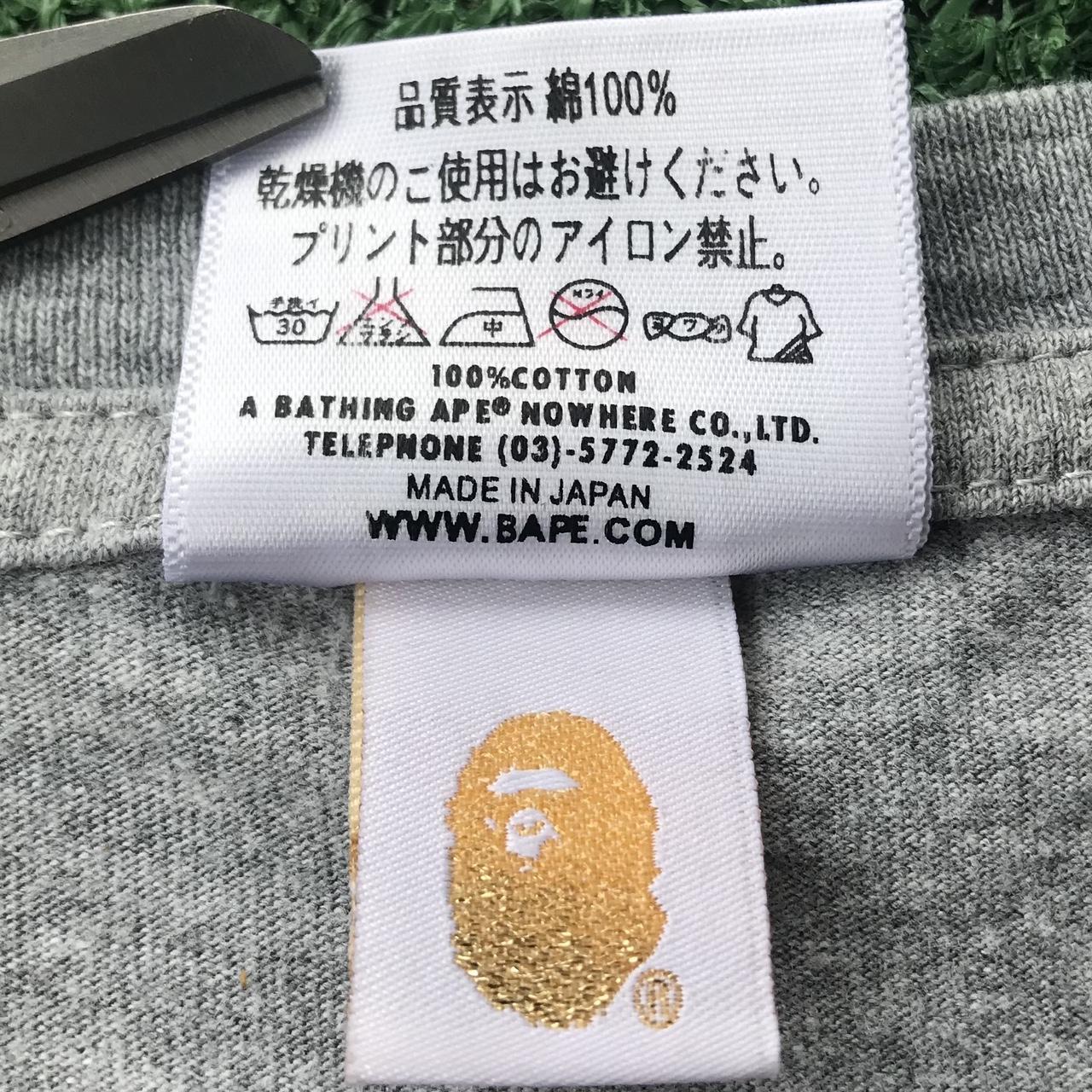 BAPE Women's Grey T-shirt | Depop