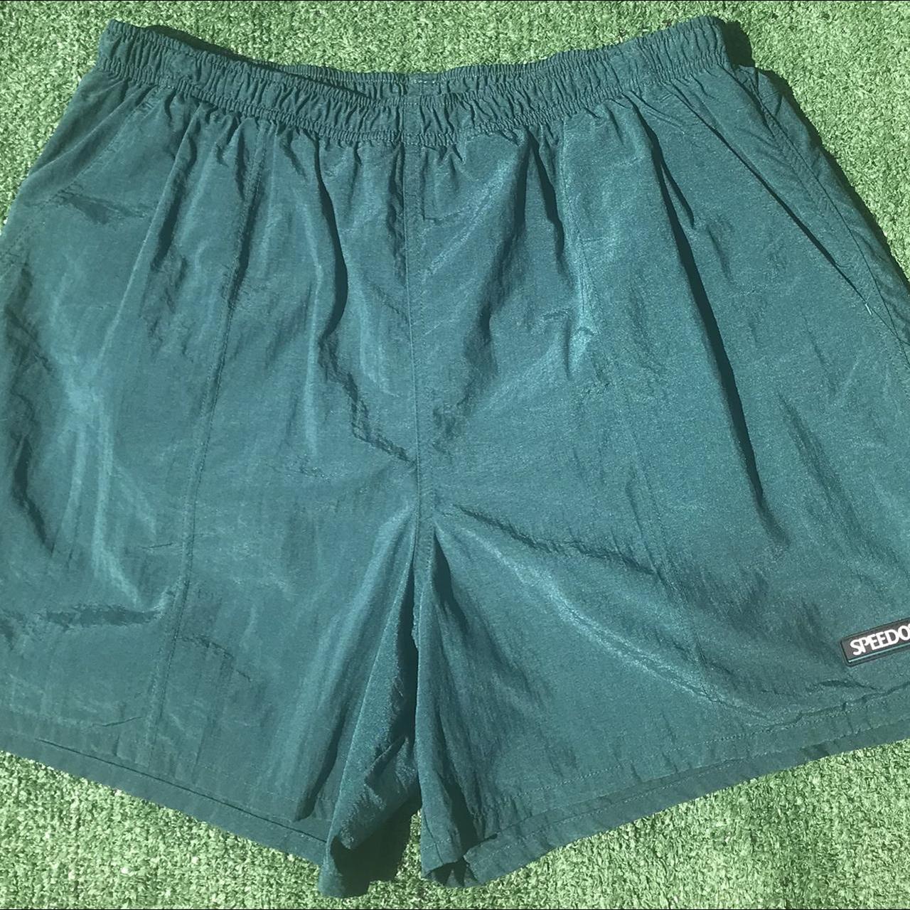 Speedo Men's Green Swim-briefs-shorts
