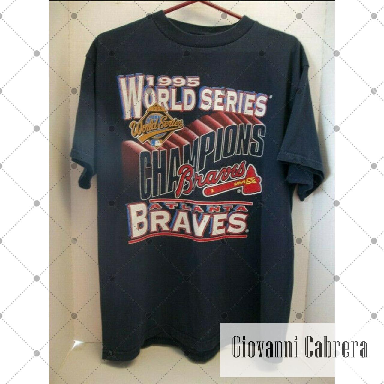 Vintage 90s Atlanta Braves T-Shirt MLB 2021 Champs - Depop