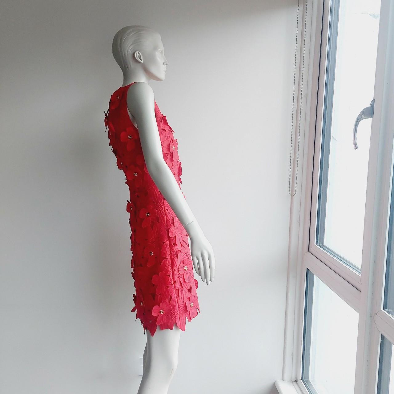 MICHAEL KORS stunning red dress with fabric flower. Depop