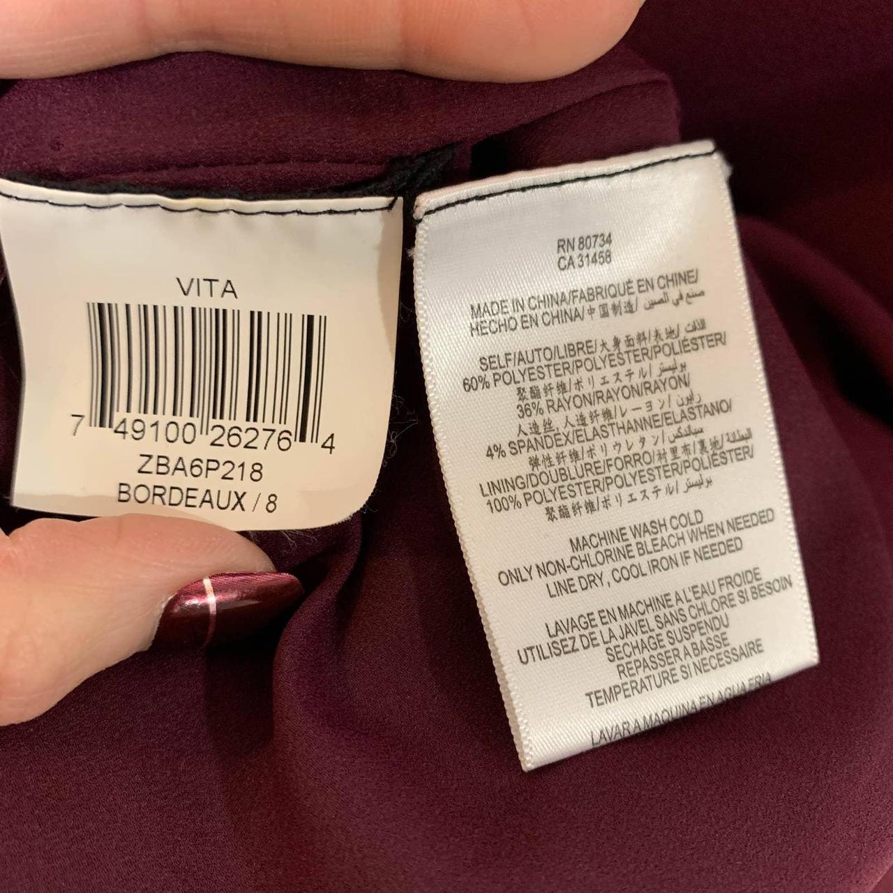 BCBGMaxAzria Vita dress in Bordeaux ruched Depop