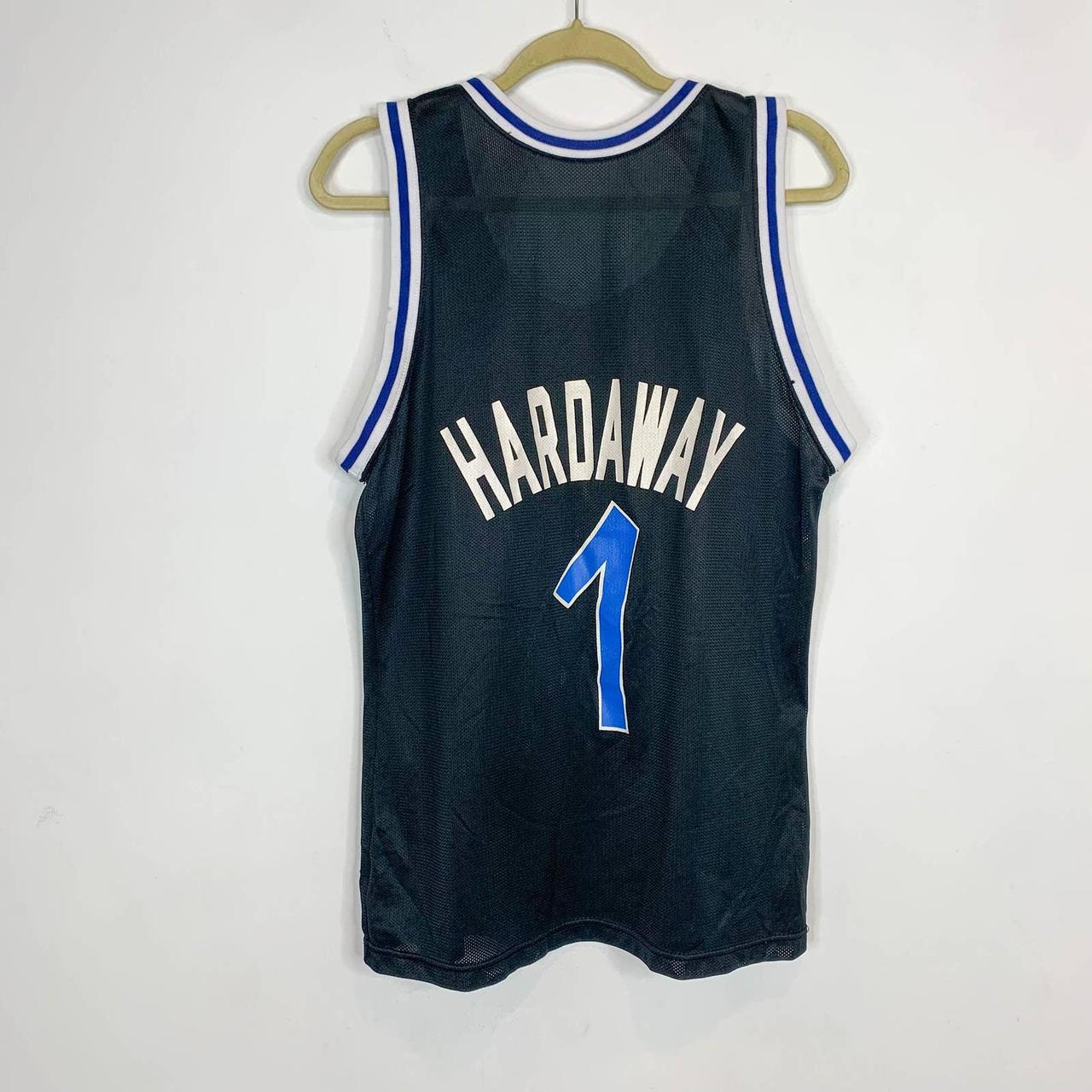 Champion Orlando Hardaway basketball jersey Black - Depop