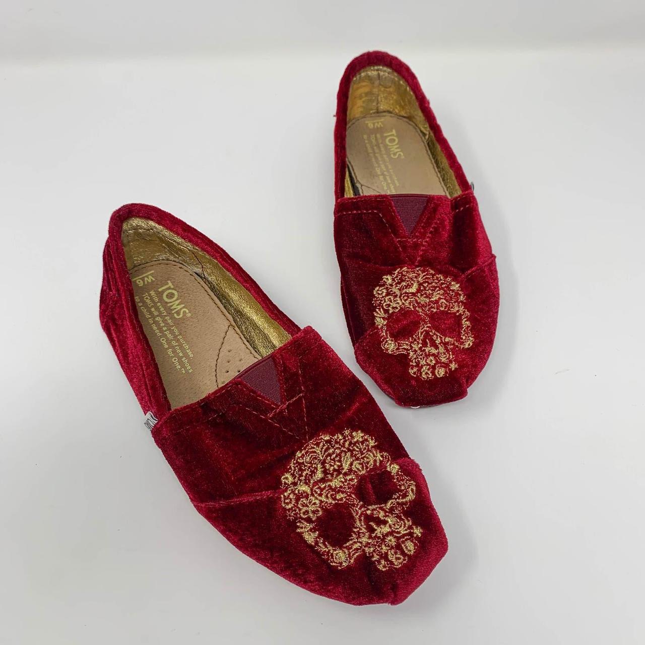 Red and Gold Loafers