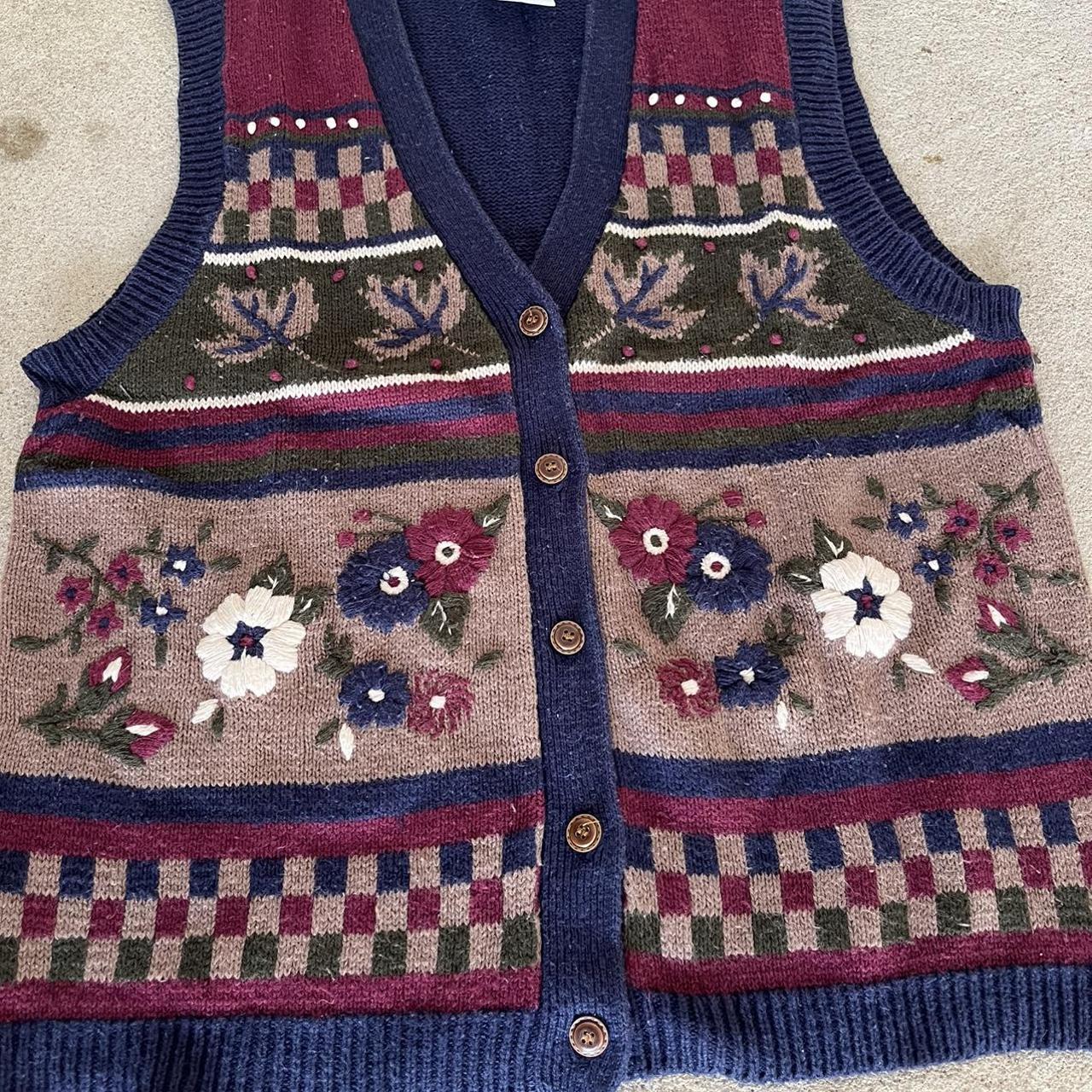 White Stag Women's Blue and Red Waistcoats-vests | Depop