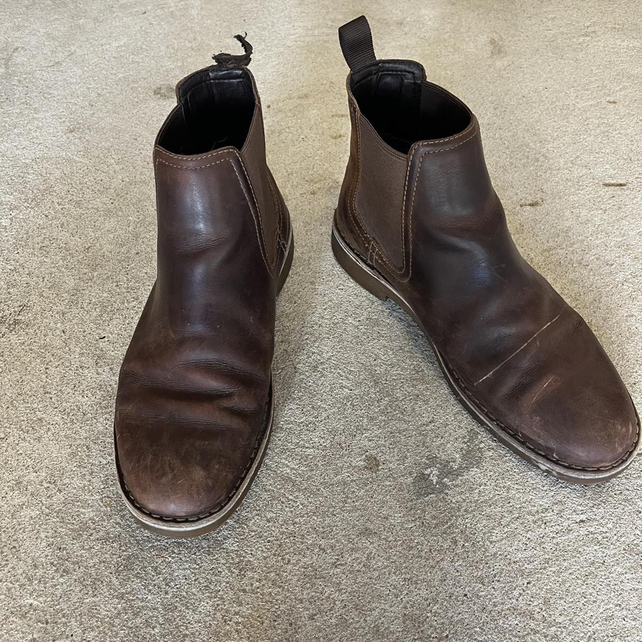 Vintage Brown Leather Chelsea Boots. Brand is... - Depop