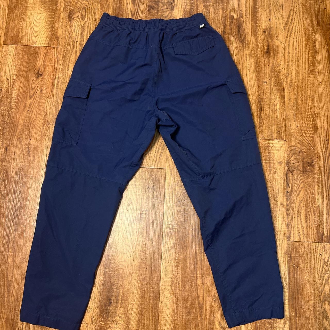 Navy Blue Nike Cargo Pants Size L Excellent... - Depop