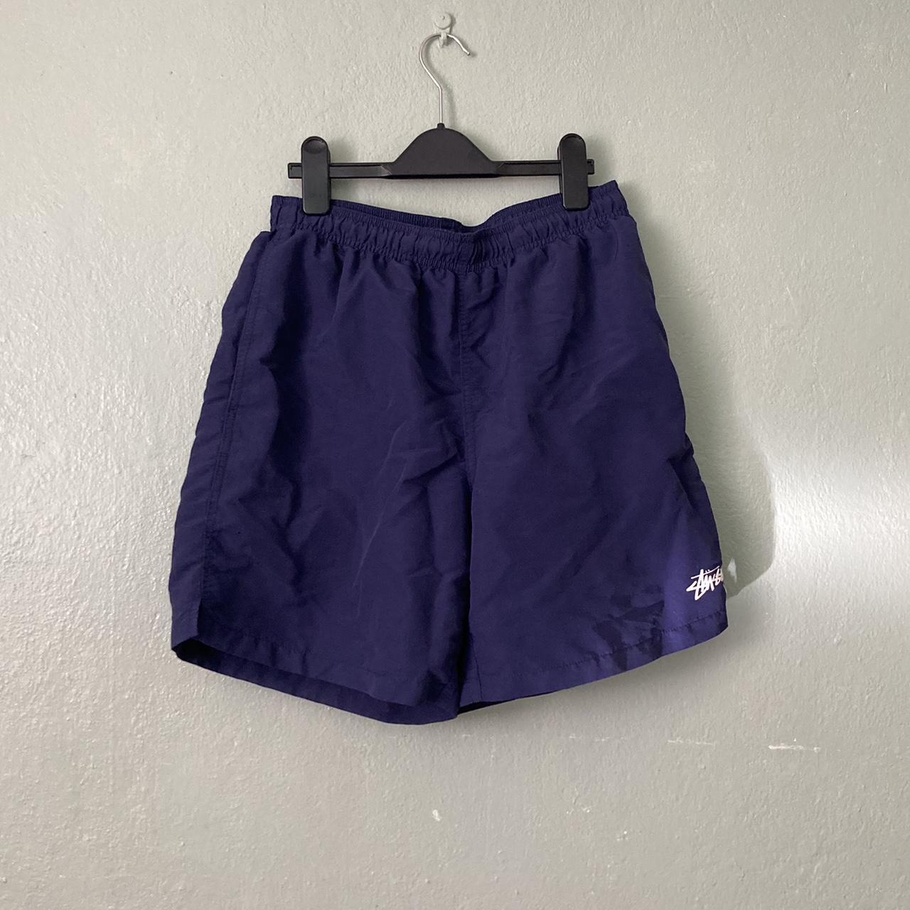 Stüssy Men's Blue and Navy Shorts | Depop