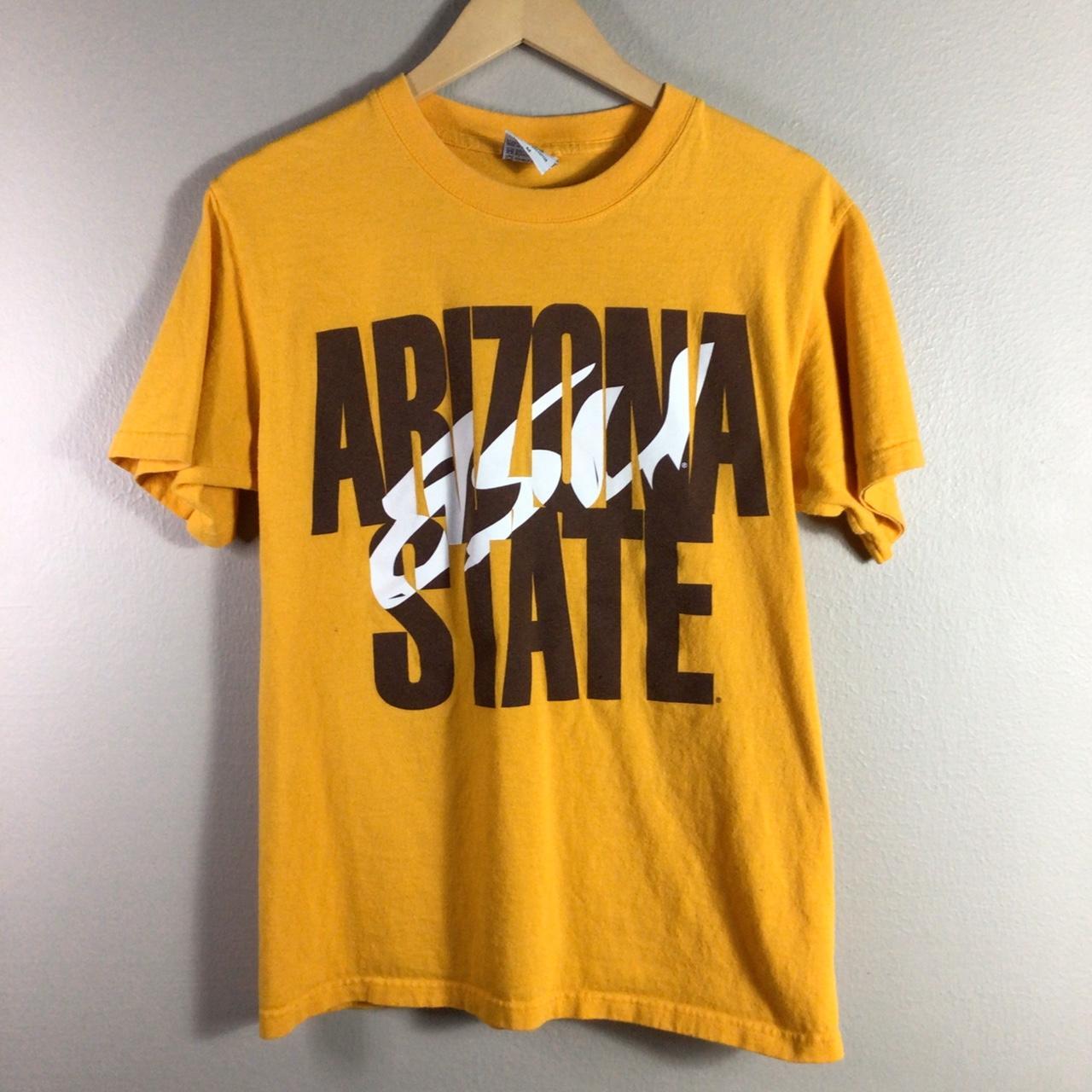 Arizona State University T Shirt Yellow Medium TAG... - Depop