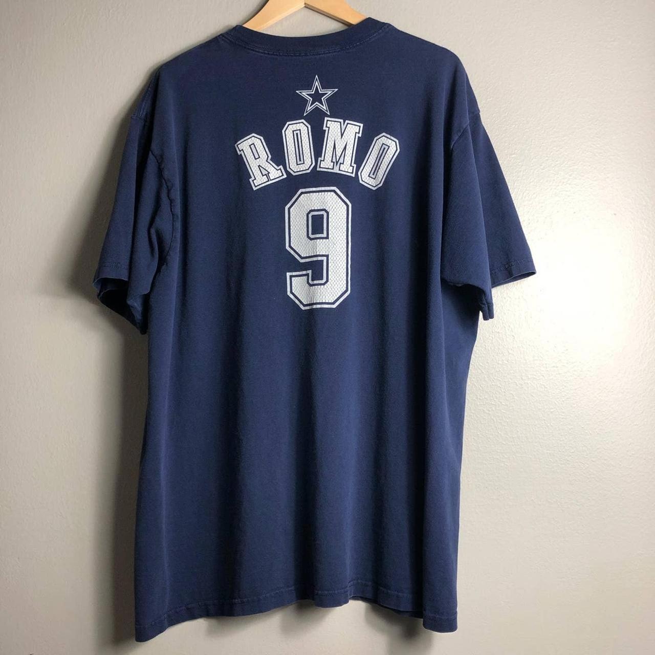 Dallas Cowboys Tony Romo Shirt Mens Blue White NFL - Depop