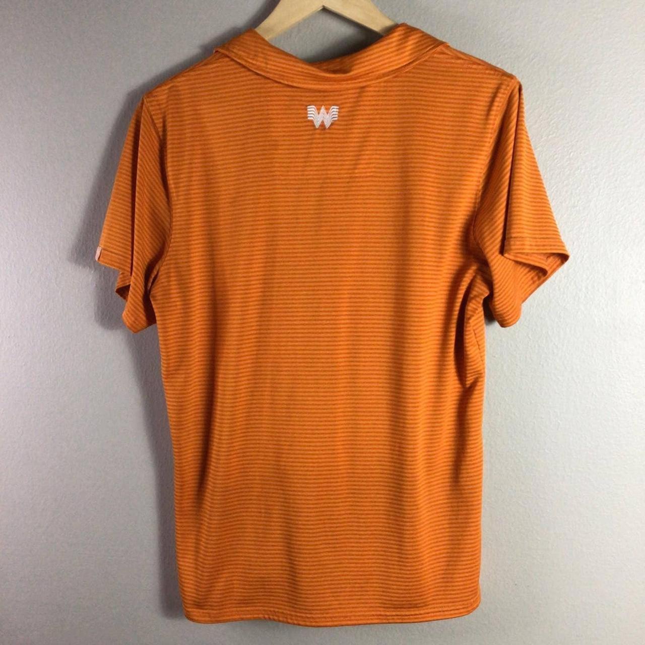 Orange whataburger work shirt small oil stain in the - Depop