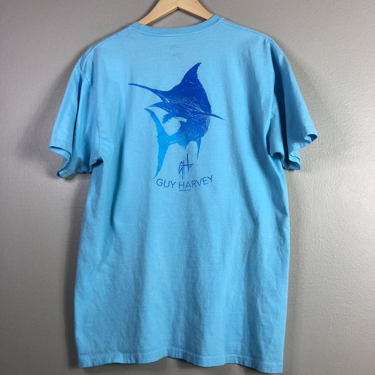 Vintage Fish Now Work Later Fishing T Shirt Blue - Depop