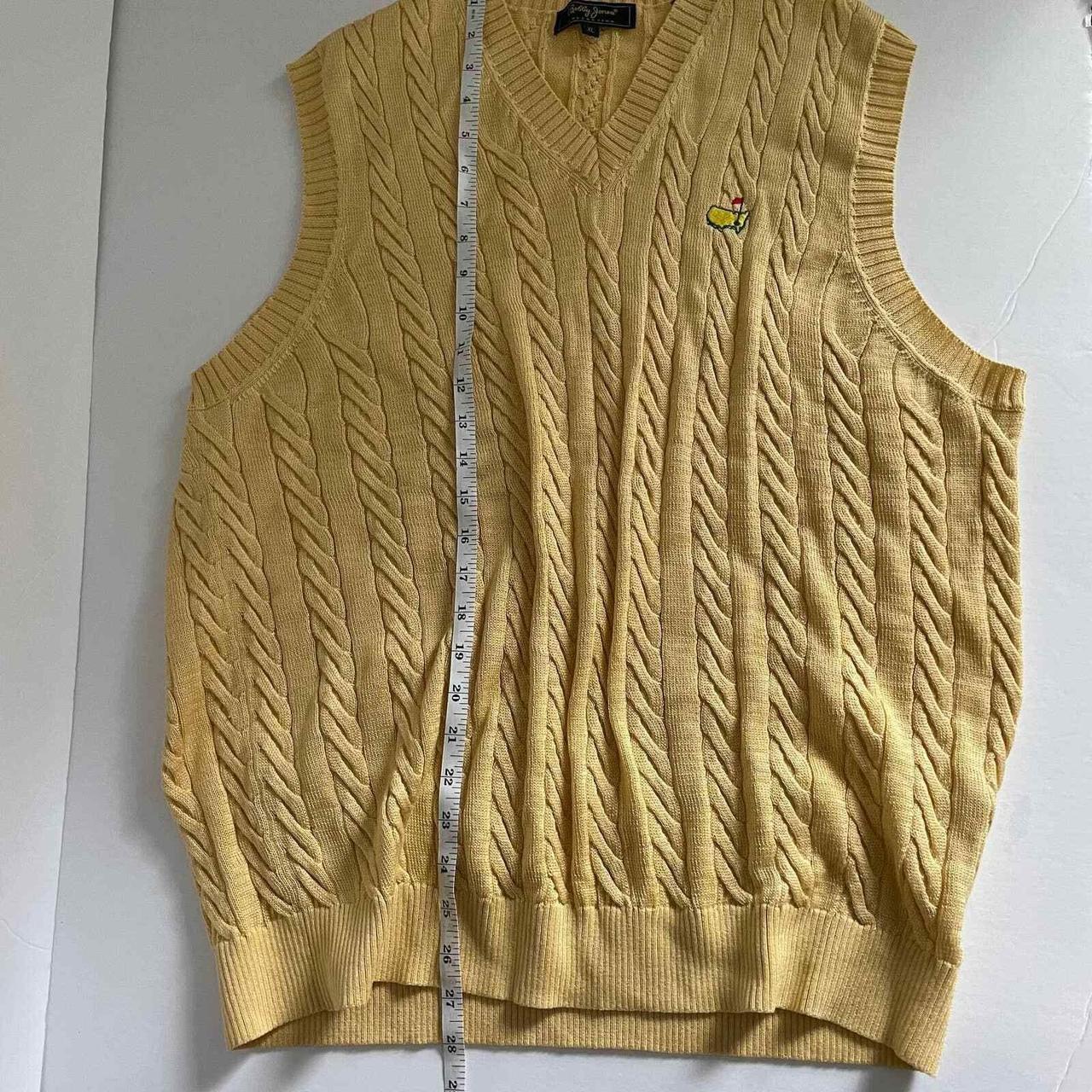 Vtg Bobby Jones Collection 100% Cotton deals Sweater Vest Golden Yellow Masters Sz XL