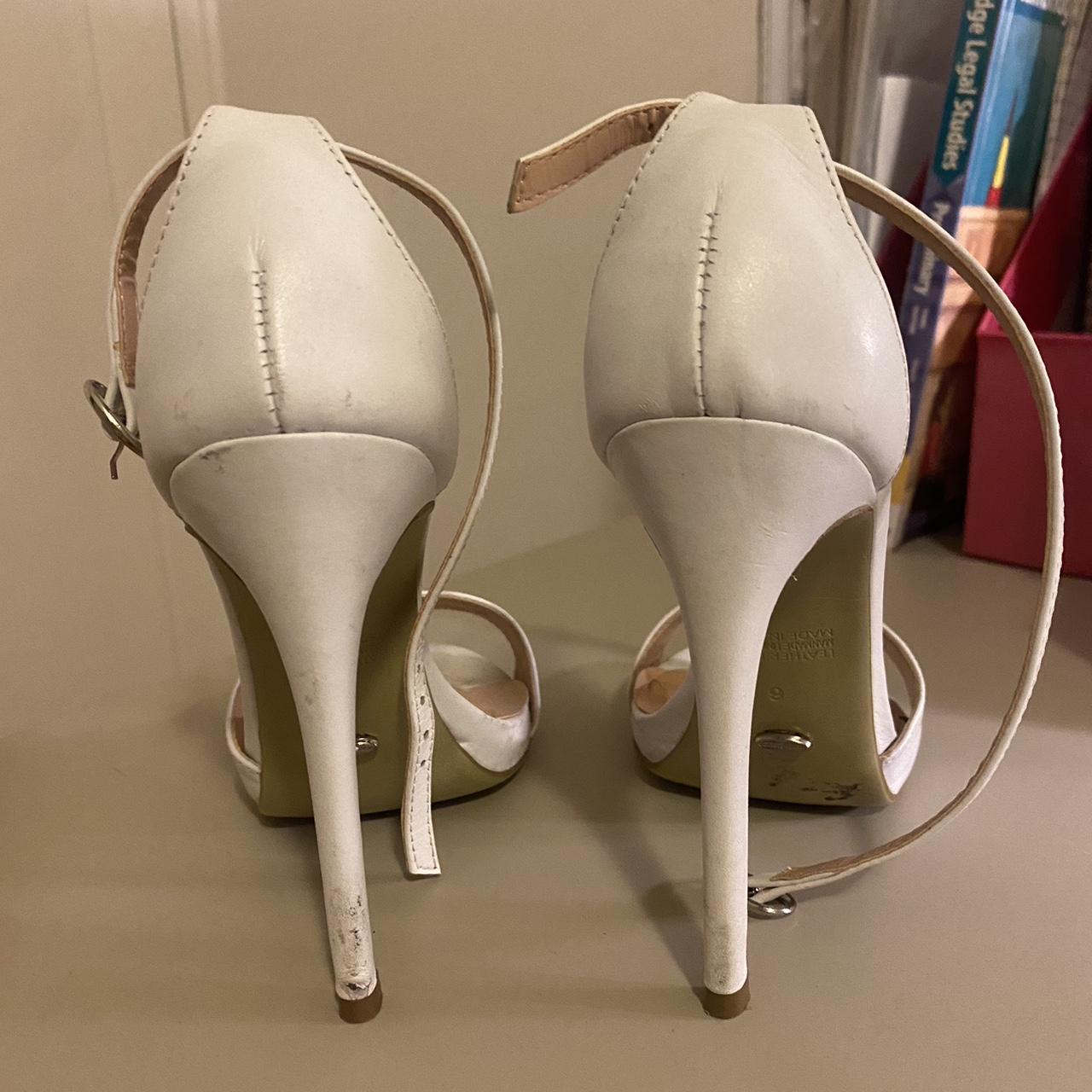 Tony Bianco white stiletto heels size 6 #tonybianco... - Depop