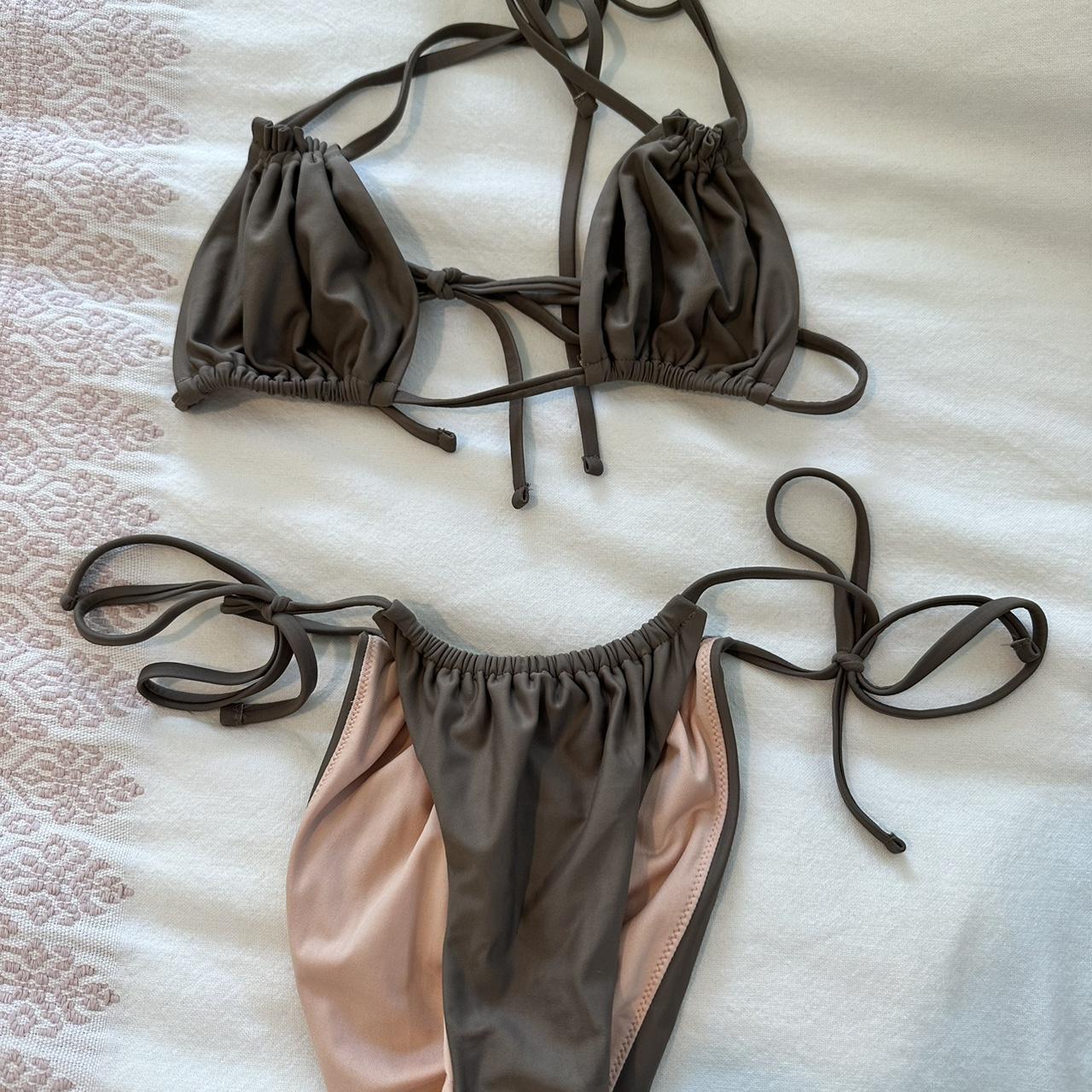 Madewell Women's Brown and Tan Bikinis-and-tankini-sets | Depop