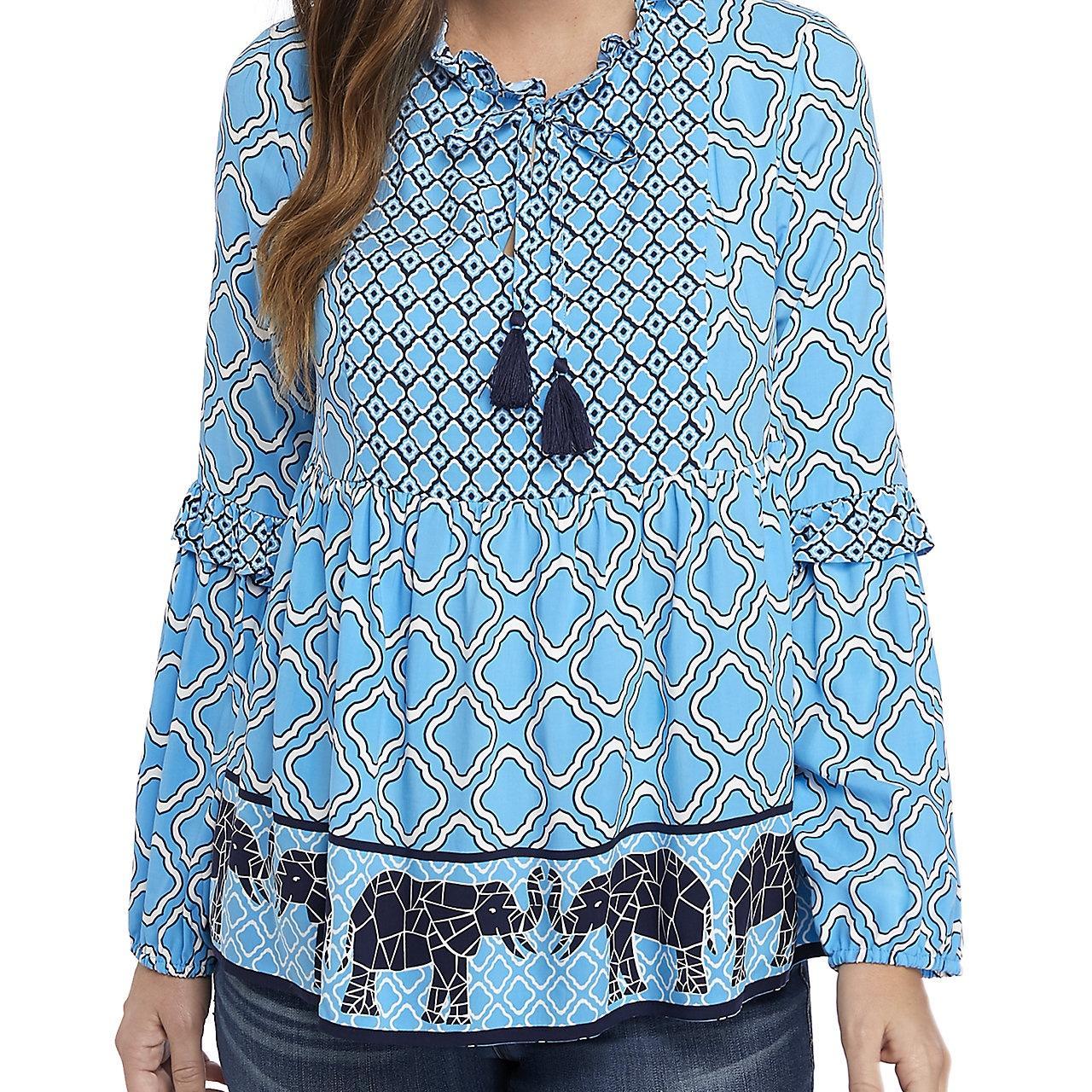 Belk Women's Blue Blouse Depop