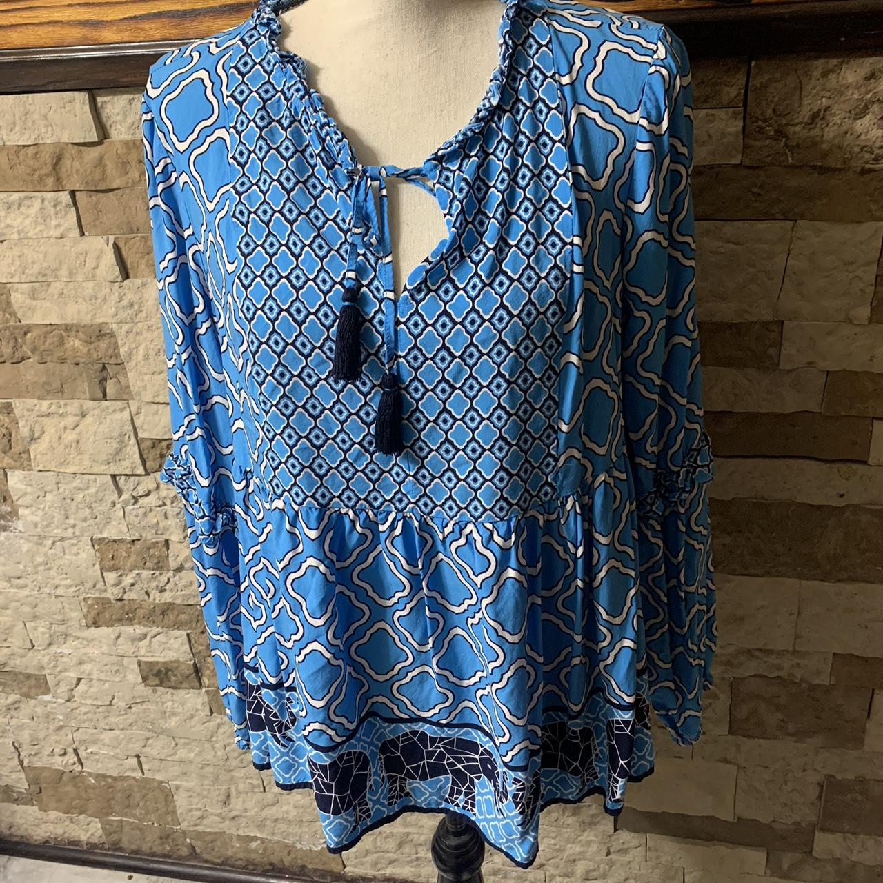 Belk Women's Blue Blouse | Depop